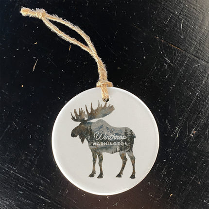 Moose Silhouette - Custom Ornament