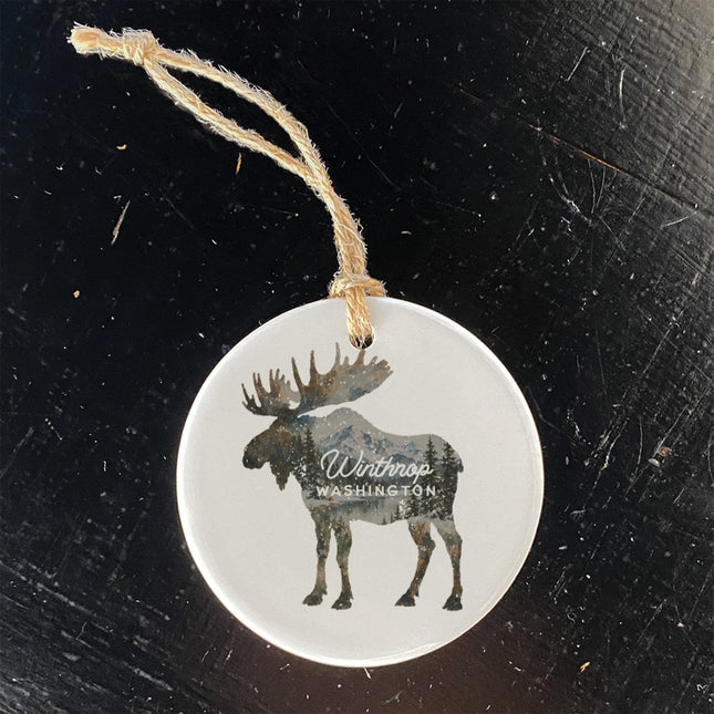 Moose Silhouette - Custom Ornament