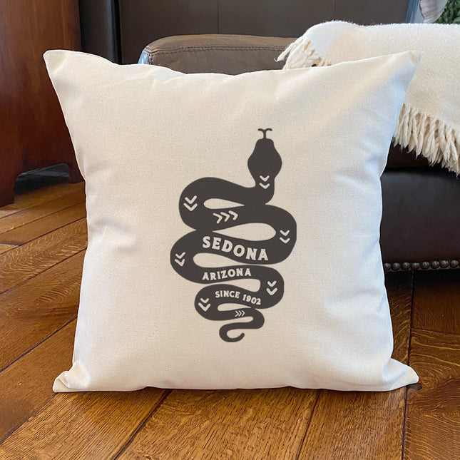 Snake Silhouette - Custom Square Canvas Pillow