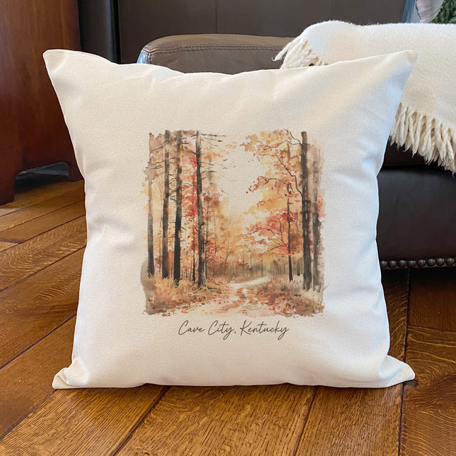 Fall Hike - Custom Square Canvas Pillow