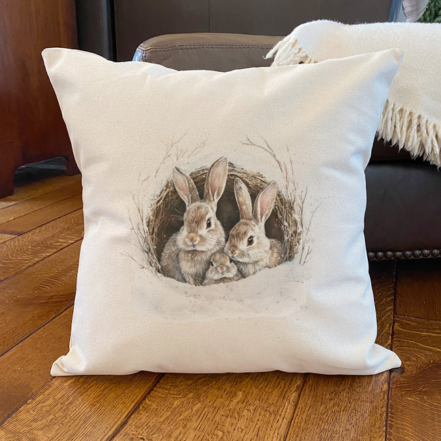 Woodland Burrow - Square Canvas Pillow