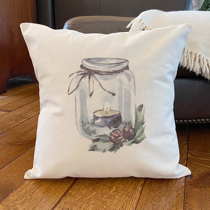 Winter Lantern - Square Canvas Pillow