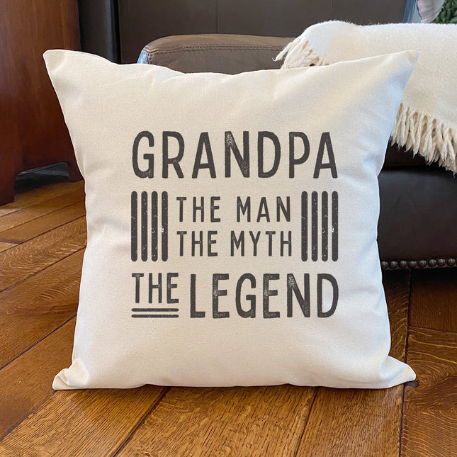 Grandpa The Legend - Father's Day Square Canvas Pillow