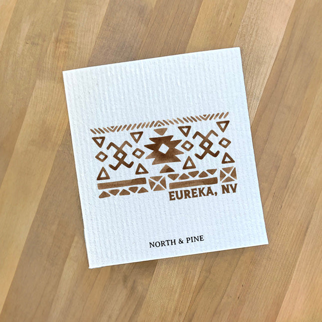 Western Pattern w/ City State - Custom Swedish Dish Cloth