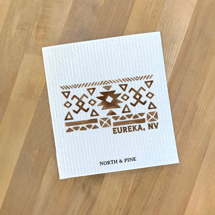 Western Pattern w/ City State - Custom Swedish Dish Cloth