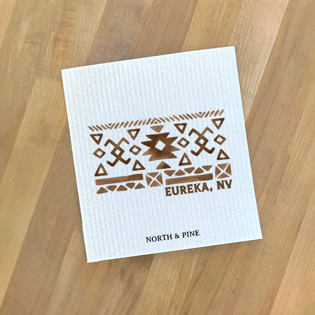 Western Pattern w/ City State - Custom Swedish Dish Cloth