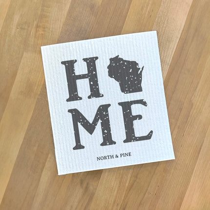 Distressed Home w/ State - Custom Swedish Dish Cloth