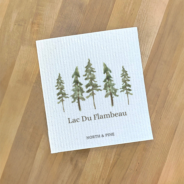 Watercolor Pines - Custom Swedish Dish Cloth