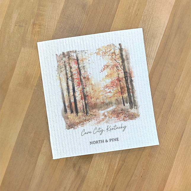 Fall Hike - Custom Swedish Dish Cloth