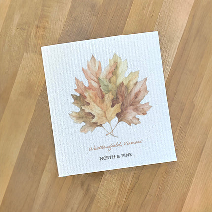 Fall Leaves - Custom Swedish Dish Cloth