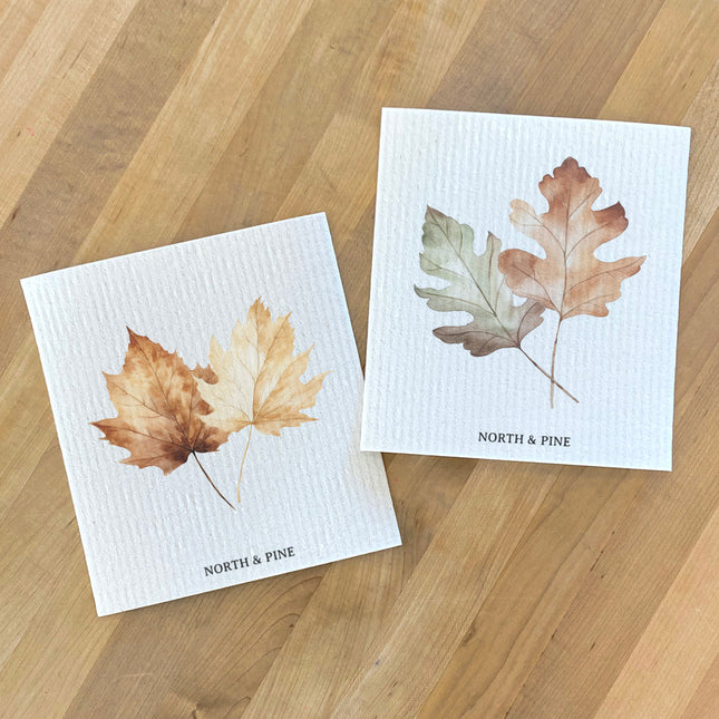Fall Leaves - 2pk Swedish Dish Cloth