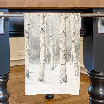 Winter Birch Trees - Cotton Tea Towel