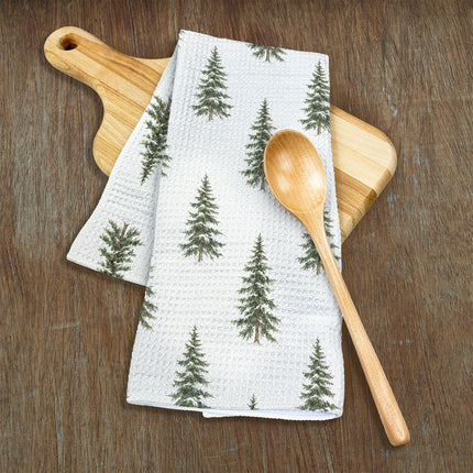 Winter Evergreen - Waffle Weave Towel