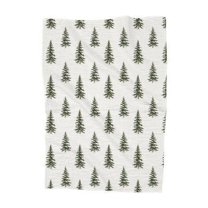 Winter Evergreen - Waffle Weave Towel