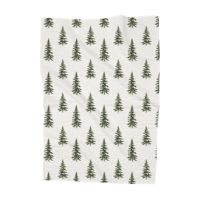 Winter Evergreen - Waffle Weave Towel