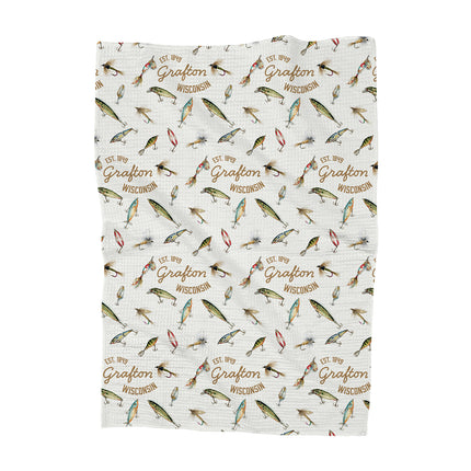 Fishing Lures - Custom Waffle Weave Towel