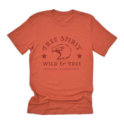 Free Spirit w/ City, State - Custom Duo-Tone T-Shirt