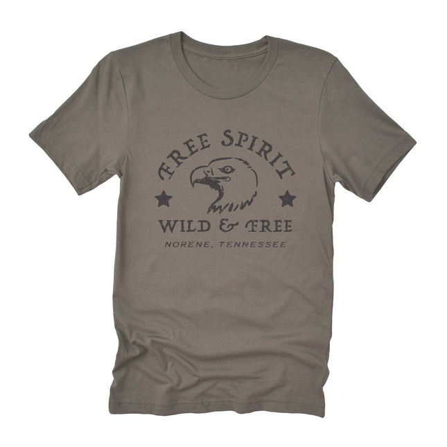 Free Spirit w/ City, State - Custom Duo-Tone T-Shirt