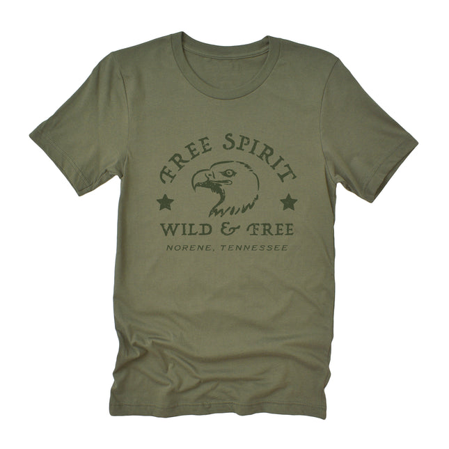 Free Spirit w/ City, State - Custom Duo-Tone T-Shirt