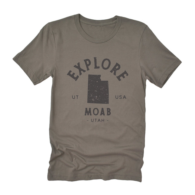Explore State w/ City, State - Custom Duo-Tone T-Shirt