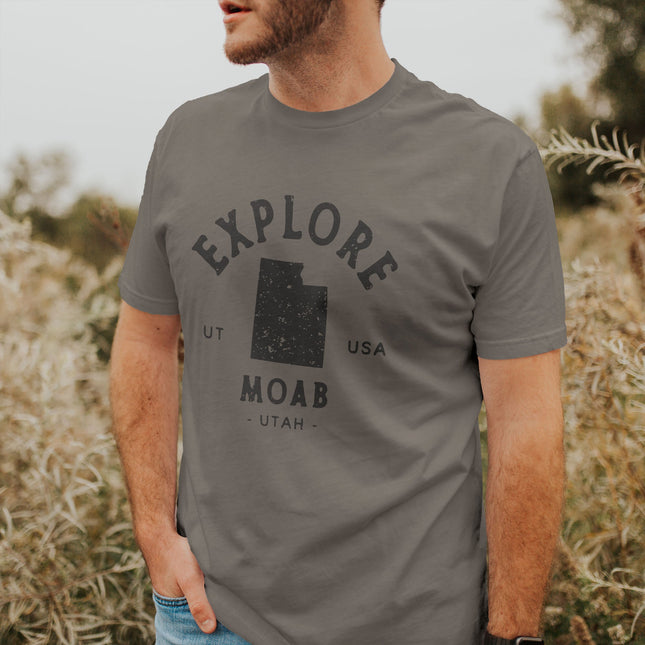 Explore State w/ City, State - Custom Duo-Tone T-Shirt
