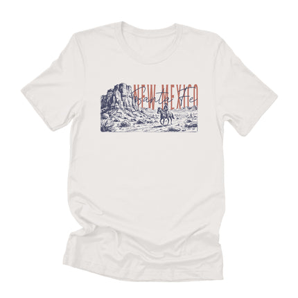 Sketched Cowboy Riding Horse - Custom T-Shirt