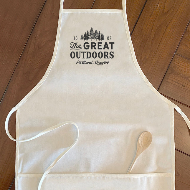Great Outdoors w/ City, State - Custom Women's Apron