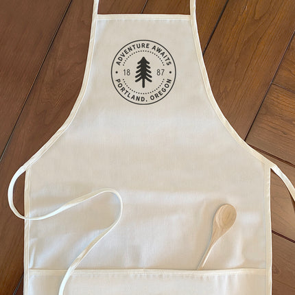 Tree Stamp w/ City, State - Custom Women's Apron