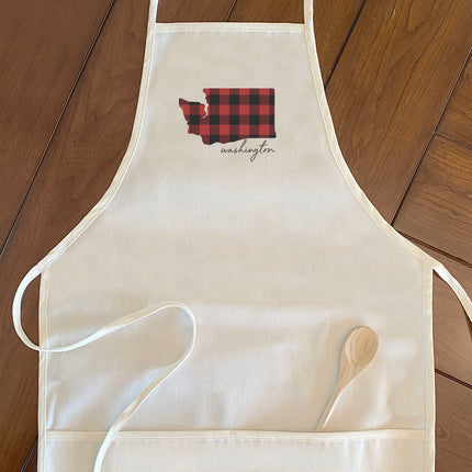 Red Plaid State - Custom Women's Apron