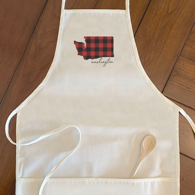 Red Plaid State - Custom Women's Apron
