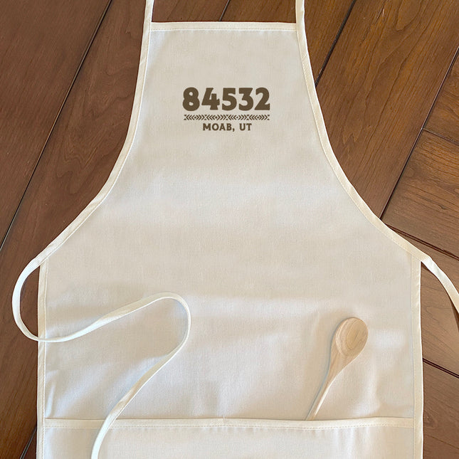 Western Zip Code w/ City State - Custom Women's Apron