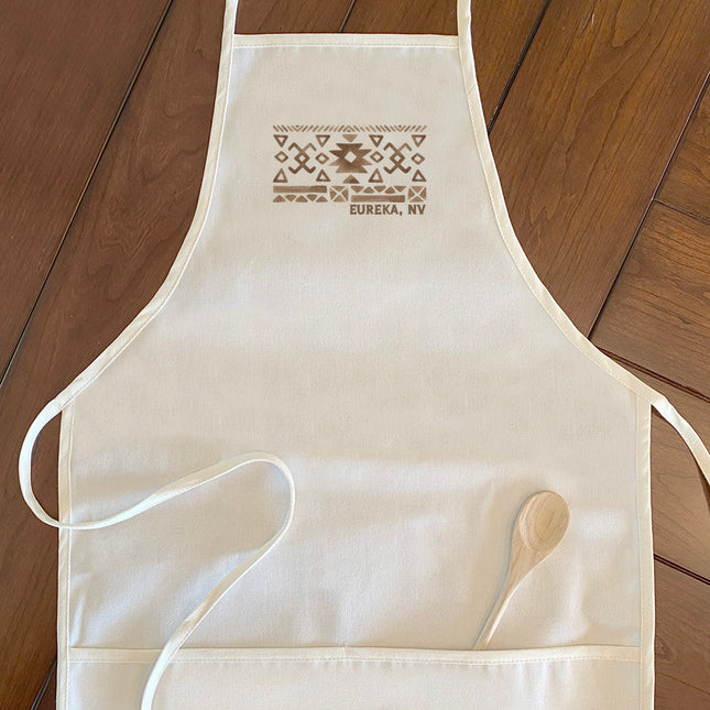 Western Pattern w/ City State - Custom Women's Apron