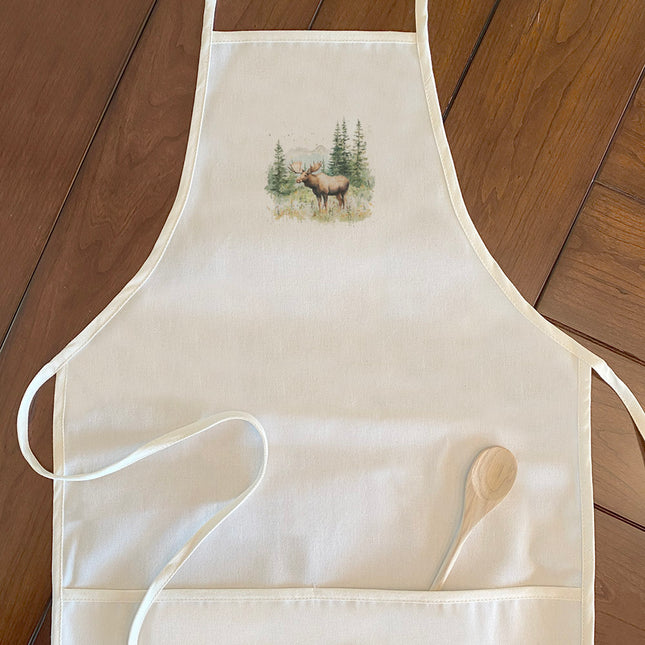 Moose Scene - Spring Women's Apron