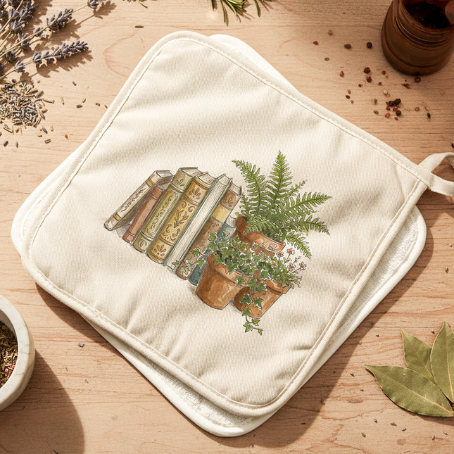 Books & Houseplants - Cotton Pot Holder