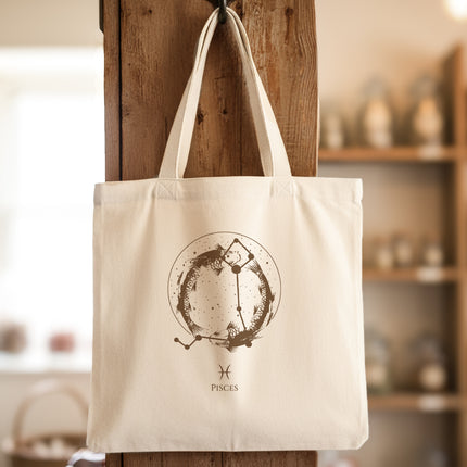 Vintage Zodiac Constellations - Canvas Tote Bag
