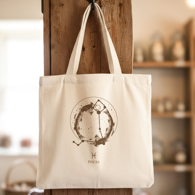 Vintage Zodiac Constellations - Canvas Tote Bag