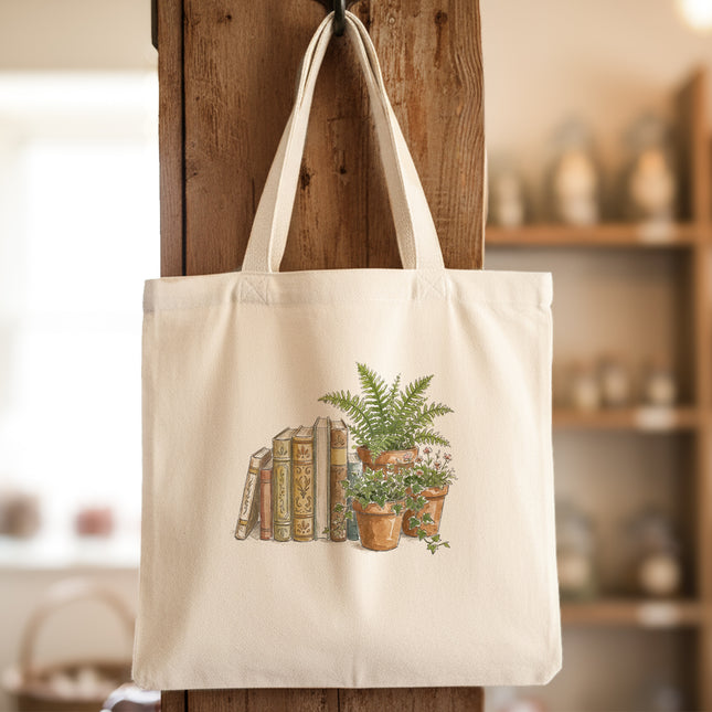 Books & Houseplants - Canvas Tote Bag