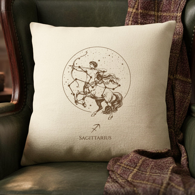 Vintage Zodiac Constellations - Square Canvas Pillow