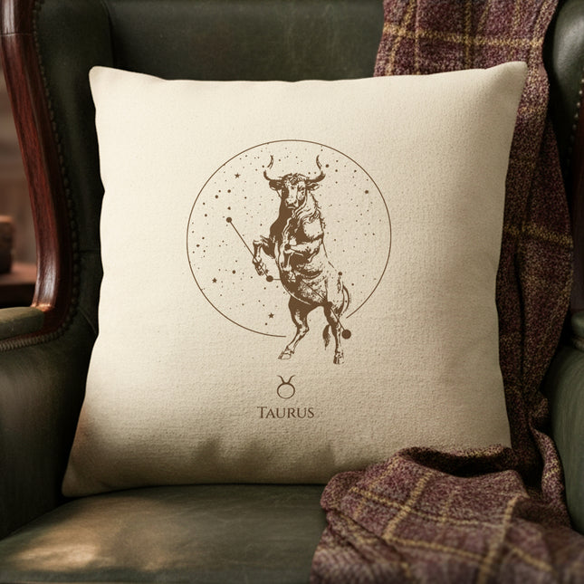 Vintage Zodiac Constellations - Square Canvas Pillow