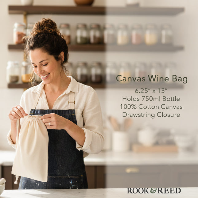 Vintage Zodiac Constellations - Canvas Wine Bag