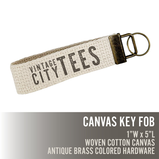 Hometown Loop - Custom Canvas Key Fob