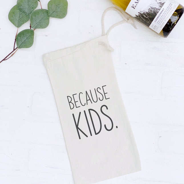 Because Kids - Canvas Wine Bag