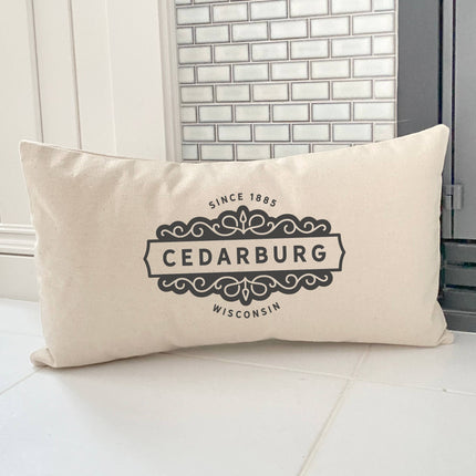 Ornamental City/State - Custom Rectangular Canvas Pillow