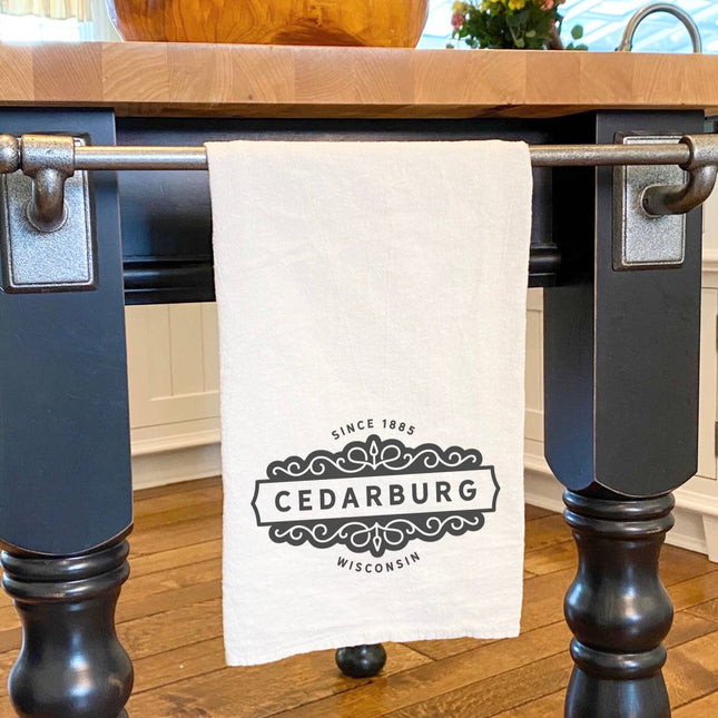 Ornamental City/State - Custom Cotton Tea Towel