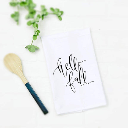 Hello Fall - Cotton Tea Towel