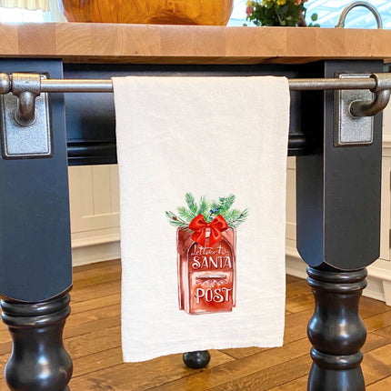 Letters to Santa Mailbox- Cotton Tea Towel