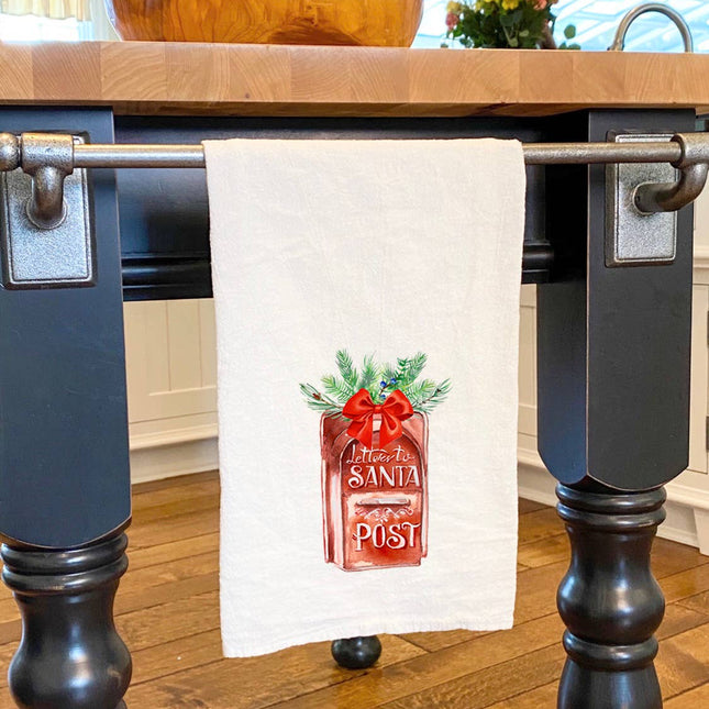 Letters to Santa Mailbox- Cotton Tea Towel
