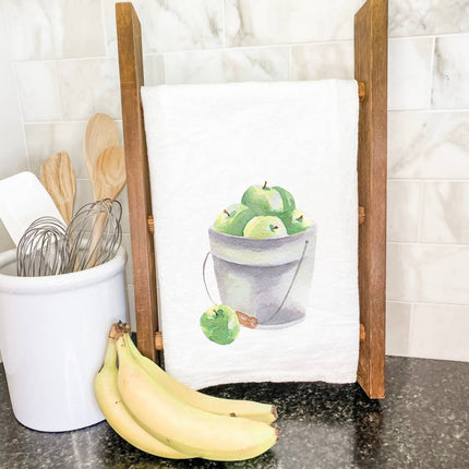 Bucket of Green Apples - Cotton Tea Towel