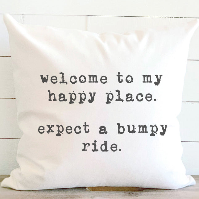 Happy Place - Square Canvas Pillow