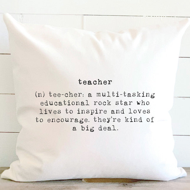 Teacher Definition - Square Canvas Pillow
